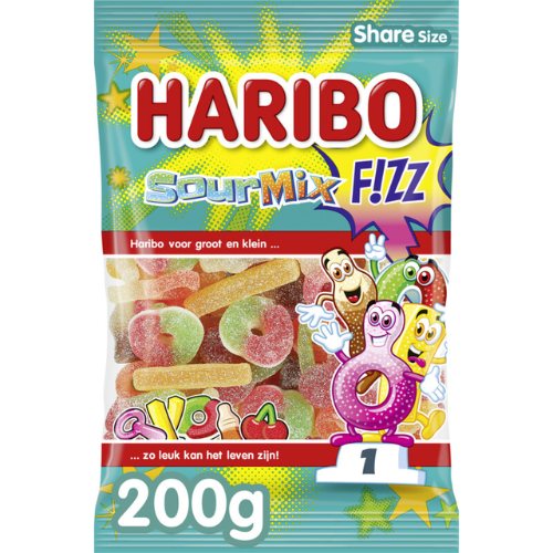 Haribo Sour mix fizz zuur 200g