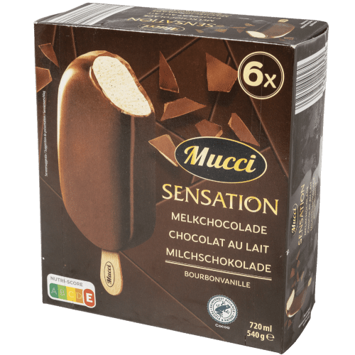 Mucci Roomijssticks melkchocolade 720ml