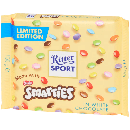 Ritter Sport witte chocolade Smarties 100g