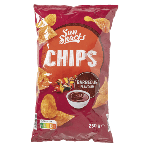 Sun snacks barbecue chips 250gr