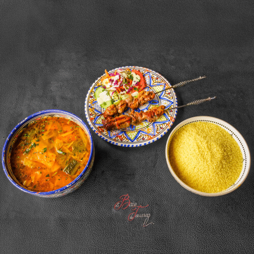 Couscous brochettes de bœuf