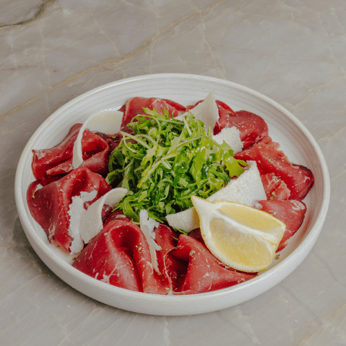 Bresaola dop, parmigiano et roquette