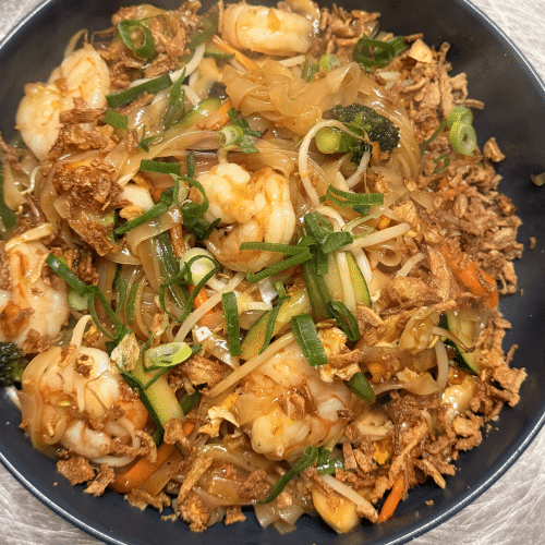 Pad thai scampi