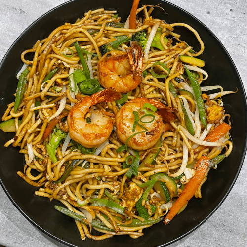 Wok scampi