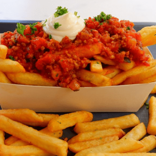 Friet bolognaise