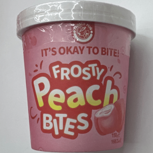 Frosty bites peach