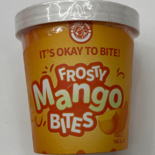 Frosty mango bites