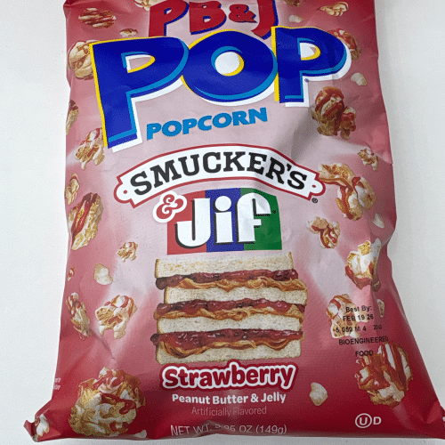 Popcorn Candy pop strawberry peanut butter 149gr