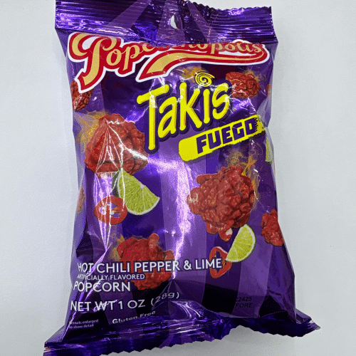 Takis popcorn fuego hot Chilli pepper lime