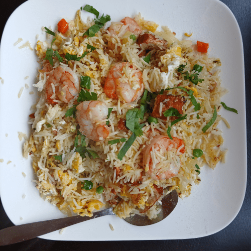 Prawn wok rijst