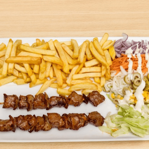 Assiette brochette de viande