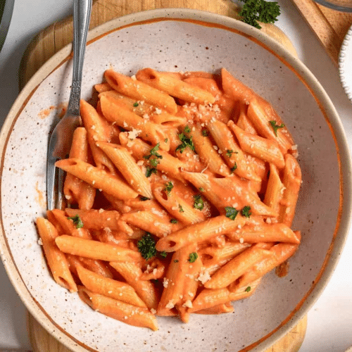 Pink pasta