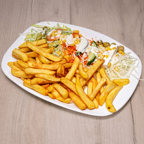 Assiette salade  frites