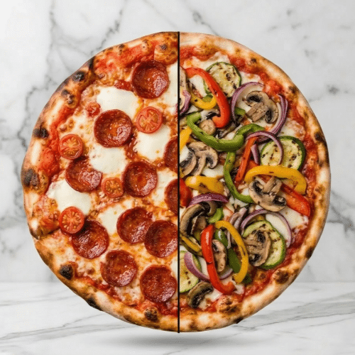 Double Tasty Pizza 50/50