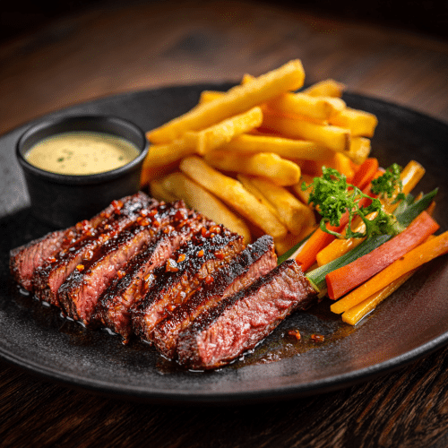 Assiette bœuf mariné