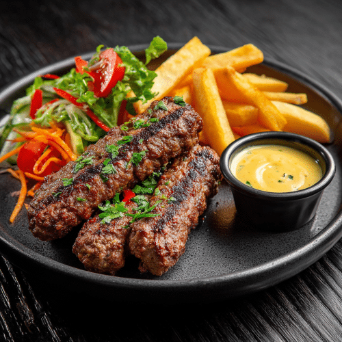 Assiette spécialité köfte piquant (2 pcs)