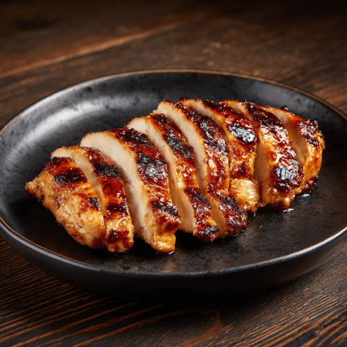 Viande de poulet mariné