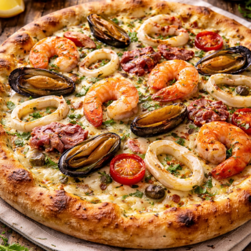 Pizza fruits de mer