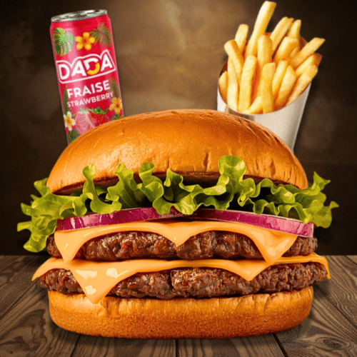 Menu smash burger miel moutarde