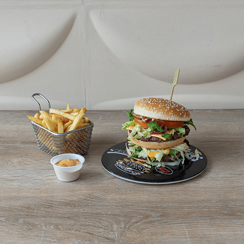 Double cheese burger menu