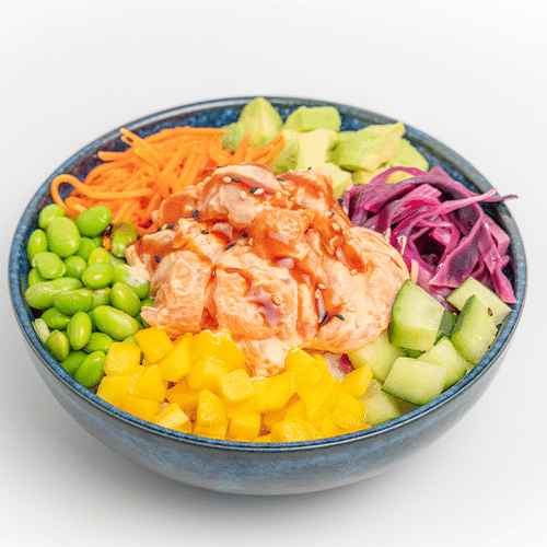 Poke salmon