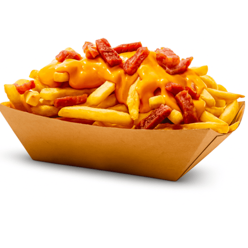 Frites cheddar lardons