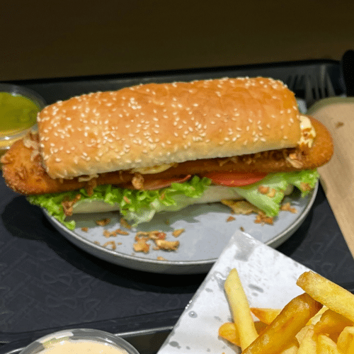 Lange fish burger