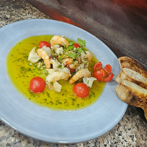 Scampis à l'ail