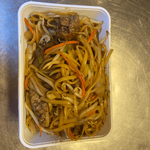 Bami met kippenlever