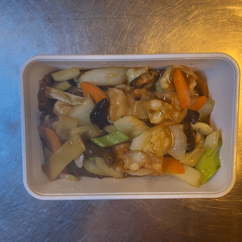 Chinese garnalen met groenten