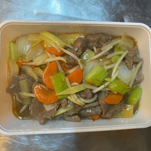 Rundslapjes met groenten