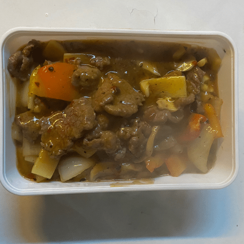 Teppan met rundvlees en zwarte bonensaus