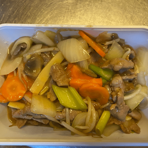 Varkenslapjes met groenten