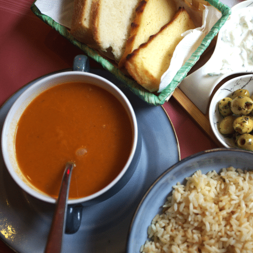 Haricots blancs accompagné de riz