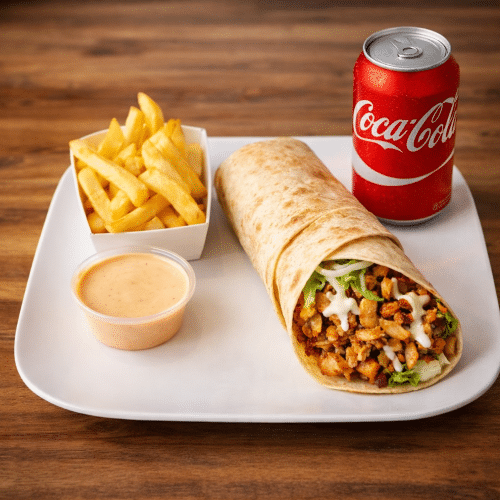 Menu durum poulet mariné