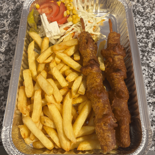 Assiette brochette de dinde