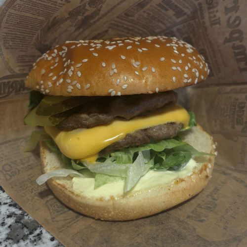 Pain rond hamburger géant