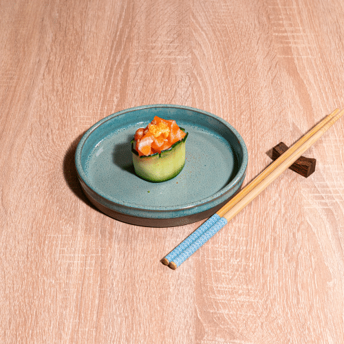 Concombre et saumon spicy