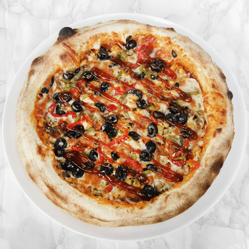 Pizza chicken bbq
