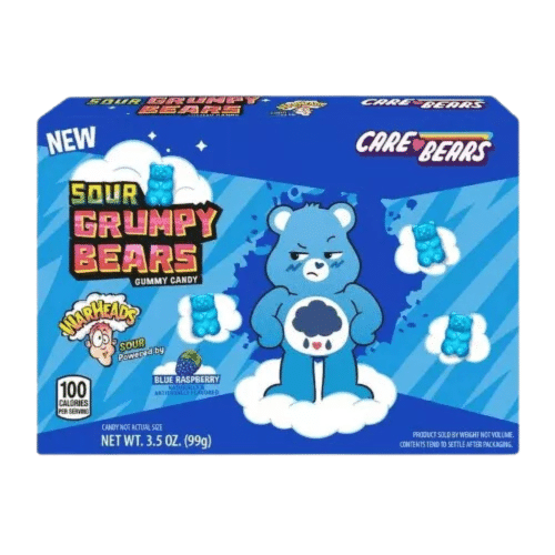 Warheads Sour Grumpy Bears Blue Raspberry 99g