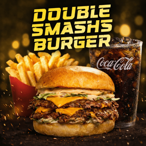 Menu double smash burger