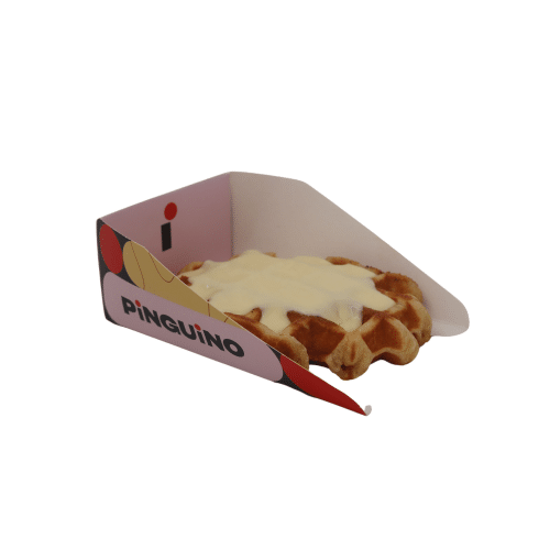 Liège Waffle With White Chocolate Sauce