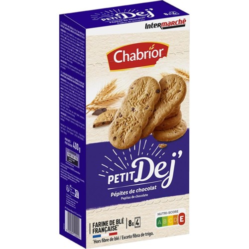 Biscuits Petit Dej pépites de chocolat