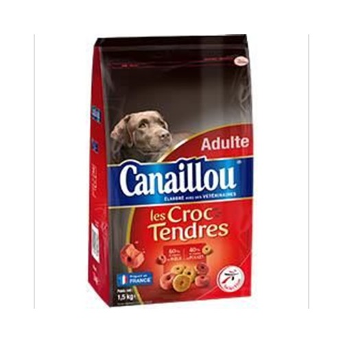 Croquettes Les Croc tendres adulte boeuf-poulet pour chien