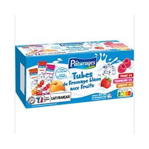 Tubes de fromage blanc aux fruits fraise/framboise/abricot