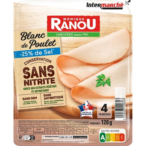 Blanc de poulet réduit en sel