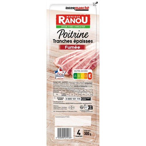 Poitrine fumée réduit en sel