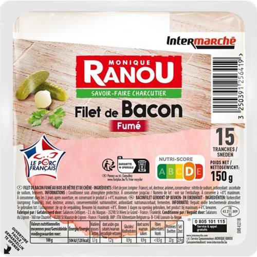 Filet de bacon fumé