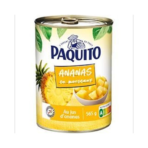 Ananas en morceaux au jus d'ananas