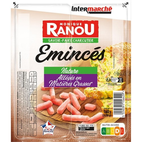 Emincés nature allégés en matières grasses